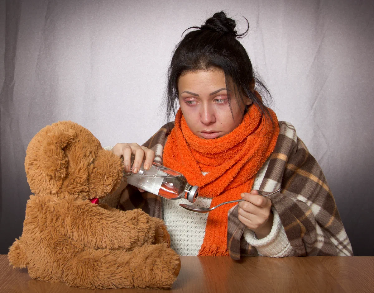 Sick woman photo